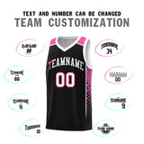 Custom Black White Side Gradient Patttern Double Side Sports Uniform Basketball Jersey