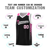 Custom Black White Side Gradient Patttern Double Side Sports Uniform Basketball Jersey