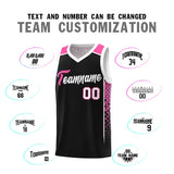 Custom Black White Side Gradient Patttern Double Side Sports Uniform Basketball Jersey
