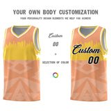 Custom Orange Personalized City Silhouette Pattern Sports Uniform Basketball Jersey