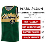 Custom Green Personalized City Silhouette Pattern Sports Uniform Basketball Jersey