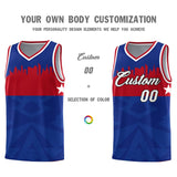Custom Royal Personalized City Silhouette Pattern Sports Uniform Basketball Jersey