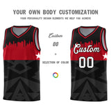 Custom Black Personalized City Silhouette Pattern Sports Uniform Basketball Jersey