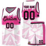Custom White Personalized City Silhouette Pattern Sports Uniform Basketball Jersey