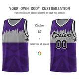 Custom Purple Personalized City Silhouette Pattern Sports Uniform Basketball Jersey
