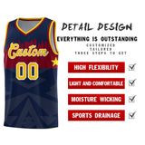 Custom Navy Personalized City Silhouette Pattern Sports Uniform Basketball Jersey