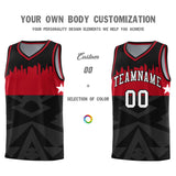 Custom Black Personalized City Silhouette Pattern Sports Uniform Basketball Jersey