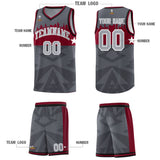 Custom Dark Gray Personalized City Silhouette Pattern Sports Uniform Basketball Jersey