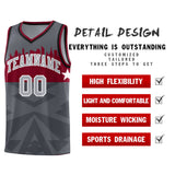 Custom Dark Gray Personalized City Silhouette Pattern Sports Uniform Basketball Jersey