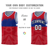 Custom Red Personalized City Silhouette Pattern Sports Uniform Basketball Jersey
