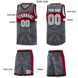 Custom Dark Gray Personalized City Silhouette Pattern Sports Uniform Basketball Jersey