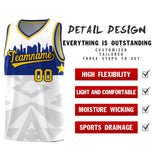 Custom White Personalized City Silhouette Pattern Sports Uniform Basketball Jersey
