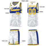 Custom White Personalized City Silhouette Pattern Sports Uniform Basketball Jersey
