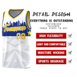 Custom White Personalized City Silhouette Pattern Sports Uniform Basketball Jersey
