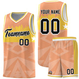 Custom Orange Personalized City Silhouette Pattern Sports Uniform Basketball Jersey