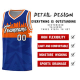 Custom Royal Personalized City Silhouette Pattern Sports Uniform Basketball Jersey