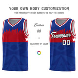 Custom Royal Personalized City Silhouette Pattern Sports Uniform Basketball Jersey
