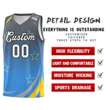 Custom Tailor Made Gradient Star Graffiti Pattern Sports Uniform Basketball Jersey For Adult