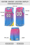 Custom Tailor Made Gradient Star Graffiti Pattern Sports Uniform Basketball Jersey For Youth