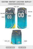 Custom Tailor Made Gradient Star Graffiti Pattern Sports Uniform Basketball Jersey For Youth