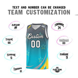 Custom Tailor Made Gradient Star Graffiti Pattern Sports Uniform Basketball Jersey For Youth