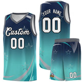 Custom Tailor Made Gradient Star Graffiti Pattern Sports Uniform Basketball Jersey For Unisex