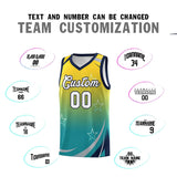 Custom Tailor Made Gradient Star Graffiti Pattern Sports Uniform Basketball Jersey For Adult