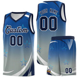 Custom Tailor Made Gradient Star Graffiti Pattern Sports Uniform Basketball Jersey For Youth