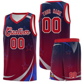 Custom Tailor Made Gradient Star Graffiti Pattern Sports Uniform Basketball Jersey For Youth