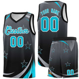 Custom Tailor Made Gradient Star Graffiti Pattern Sports Uniform Basketball Jersey For Unisex