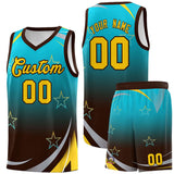 Custom Tailor Made Gradient Star Graffiti Pattern Sports Uniform Basketball Jersey For Youth