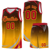 Custom Tailor Made Gradient Star Graffiti Pattern Sports Uniform Basketball Jersey For Adult