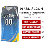 Custom Individualized Gradient Star Graffiti Pattern Sports Uniform Basketball Jersey Printed Logo Number