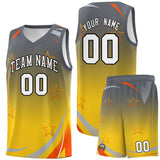 Custom Individualized Gradient Star Graffiti Pattern Sports Uniform Basketball Jersey Add Logo Number
