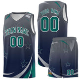 Custom Individualized Gradient Star Graffiti Pattern Sports Uniform Basketball Jersey Text Logo Number