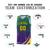 Custom Individualized Gradient Star Graffiti Pattern Sports Uniform Basketball Jersey Printed Logo Number