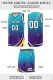 Custom Individualized Gradient Star Graffiti Pattern Sports Uniform Basketball Jersey Text Logo Number
