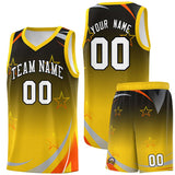Custom Individualized Gradient Star Graffiti Pattern Sports Uniform Basketball Jersey Printed Logo Number