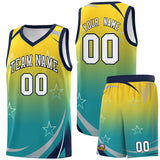 Custom Individualized Gradient Star Graffiti Pattern Sports Uniform Basketball Jersey Printed Logo Number