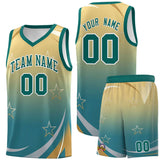 Custom Individualized Gradient Star Graffiti Pattern Sports Uniform Basketball Jersey Printed Logo Number
