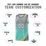 Custom Individualized Gradient Star Graffiti Pattern Sports Uniform Basketball Jersey Printed Logo Number