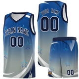 Custom Individualized Gradient Star Graffiti Pattern Sports Uniform Basketball Jersey Text Logo Number