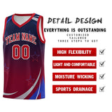 Custom Individualized Gradient Star Graffiti Pattern Sports Uniform Basketball Jersey Text Logo Number