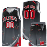 Custom Individualized Gradient Star Graffiti Pattern Sports Uniform Basketball Jersey Text Logo Number