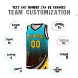 Custom Individualized Gradient Star Graffiti Pattern Sports Uniform Basketball Jersey Text Logo Number