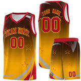 Custom Individualized Gradient Star Graffiti Pattern Sports Uniform Basketball Jersey Printed Logo Number