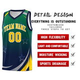 Custom Individualized Gradient Star Graffiti Pattern Sports Uniform Basketball Jersey Add Logo Number