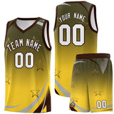 Custom Personalized Gradient Star Graffiti Pattern Sports Uniform Basketball Jersey Add Logo Number