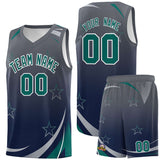 Custom Personalized Gradient Star Graffiti Pattern Sports Uniform Basketball Jersey Text Logo Number