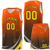 Custom Personalized Gradient Star Graffiti Pattern Sports Uniform Basketball Jersey Text Logo Number